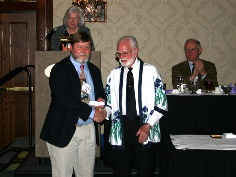 Rick Ernst is presented the John C. Wister Medal  for 'Ring Around Rosie.'  ( Photo by Alex Stanton)